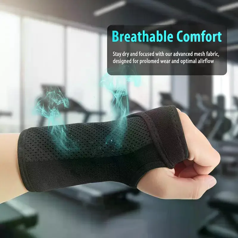 Adjustable Wrist Stabilizer Brace Detachable Aluminum Strip Adjustable Tightness for Basketball Volleyball Wrist Protection