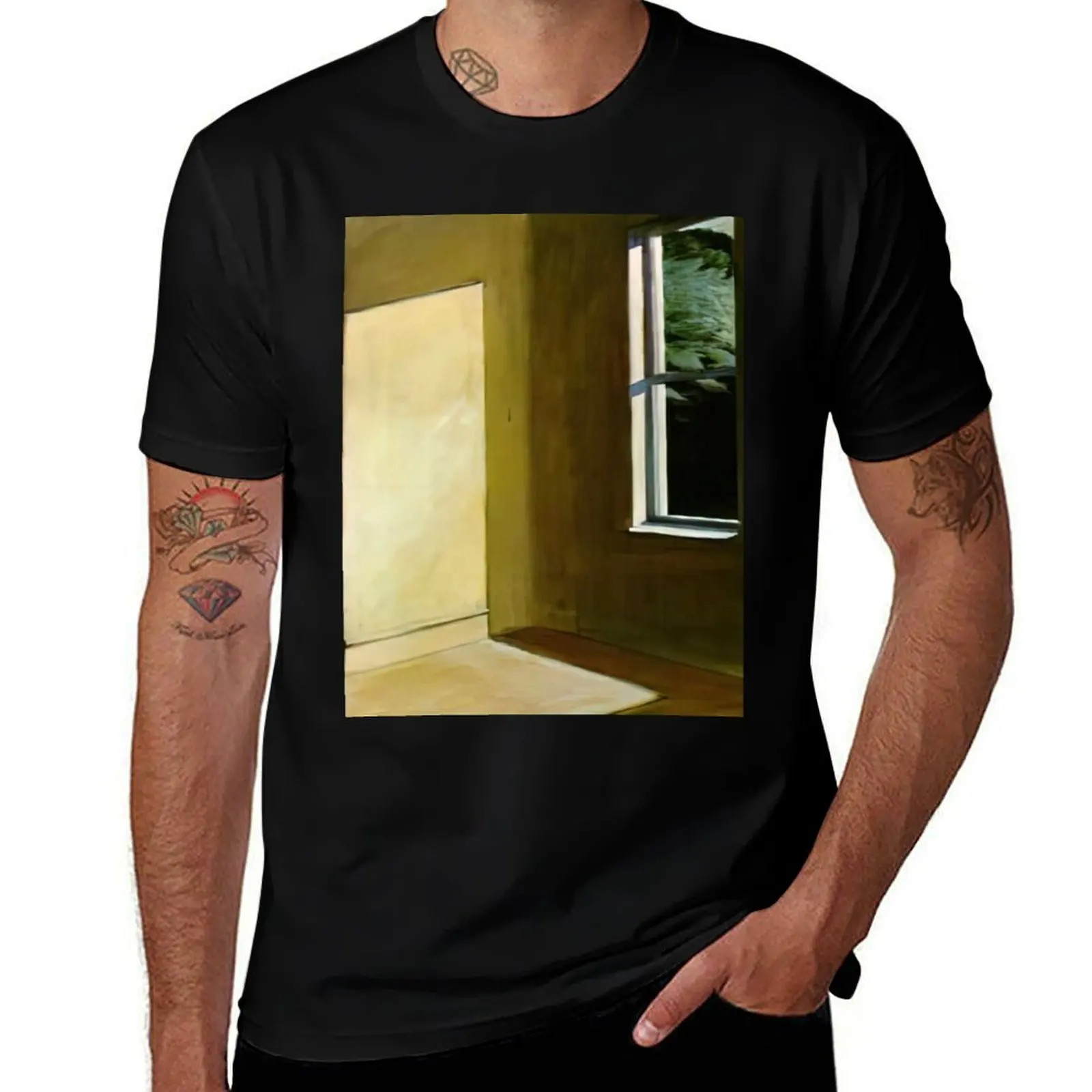 Sun in an Empty Room by Edward Hopper T-Shirt designer shirts summer clothes quick-drying tees shirts men graphic