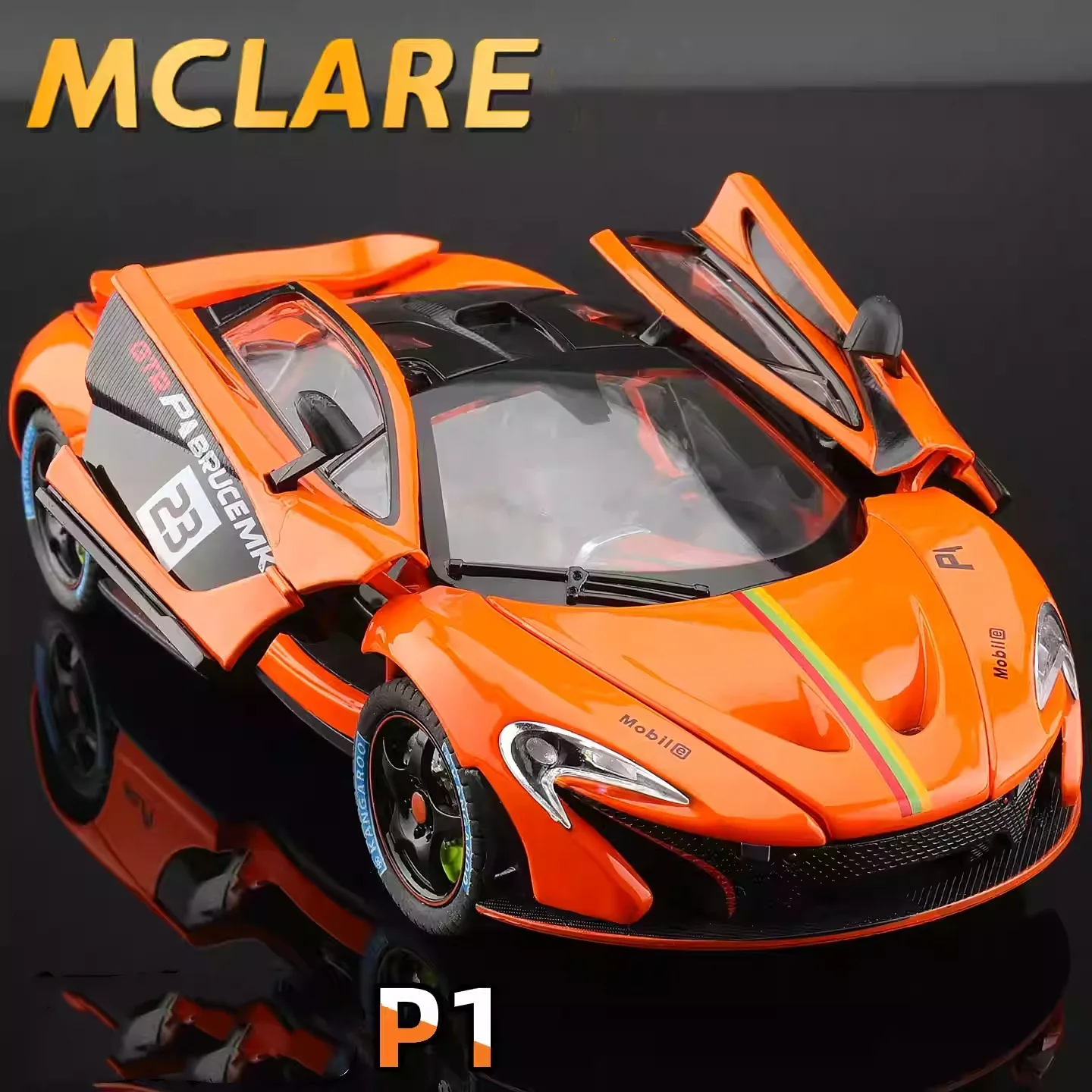 

1: 24 P1 alloy sound and light car model simulation sports car collection ornaments children's toys high-end gift decoration