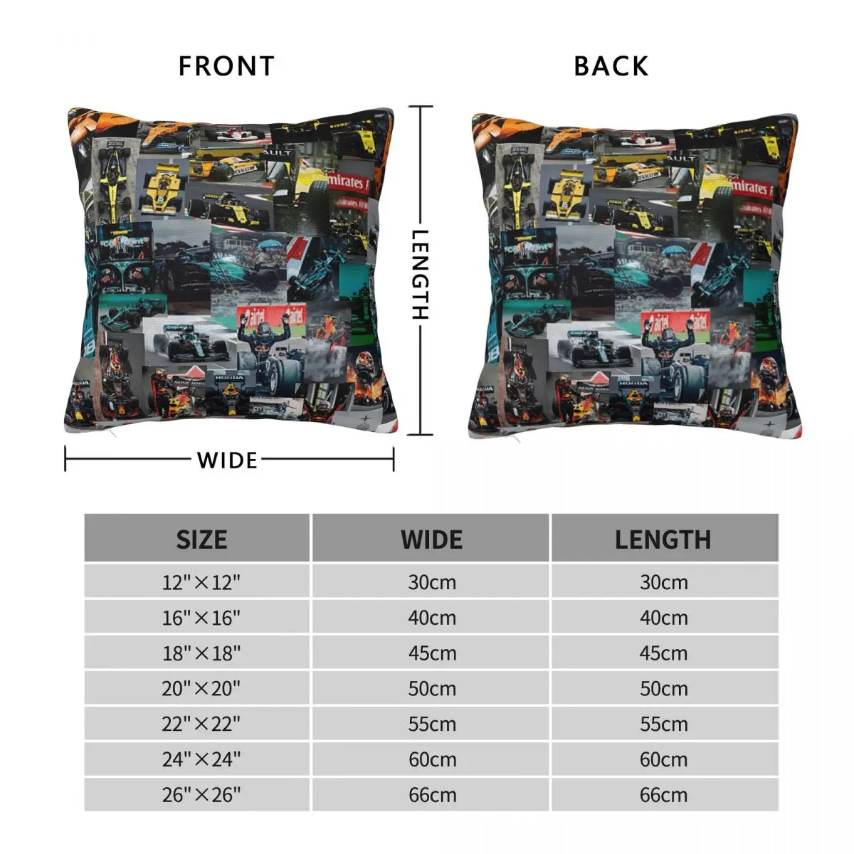 Lando Norris Square Pillowcase Pillow Cover Polyester Cushion Decor Comfort Throw Pillow for Home Car