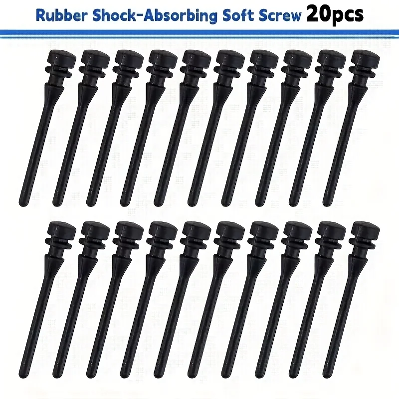 20 Soft Rubber Shock-Absorbing Screws, Suitable for Computer Case Fans - Durable Type, Very Suitable for CPU Fans