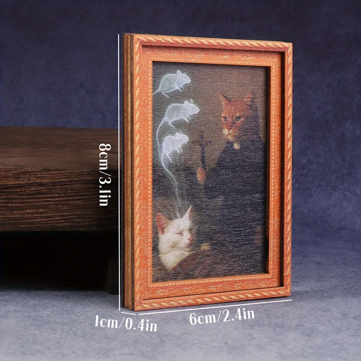 1 Stück Mini-Fotorahmen Katzen-Kühlschrankmagnet, Exorzismus-Kätzchen-Muster Kühlschrank-Deko für Küche, Zuhause & Katzenliebhaber Feiertagsgeschenk – Detail 5