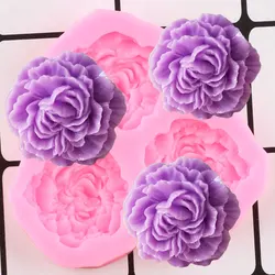 Stampi in Silicone per fiori di peonia decorazioni per Cupcake per matrimoni strumenti per decorare torte fondente sapone resina argilla caramelle stampi per caramelle al cioccolato