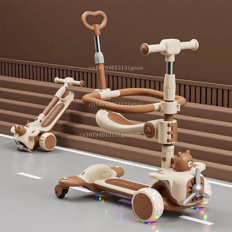 

Custom children's electric scooter, plastic baby scooter with seats, suitable for toddlers