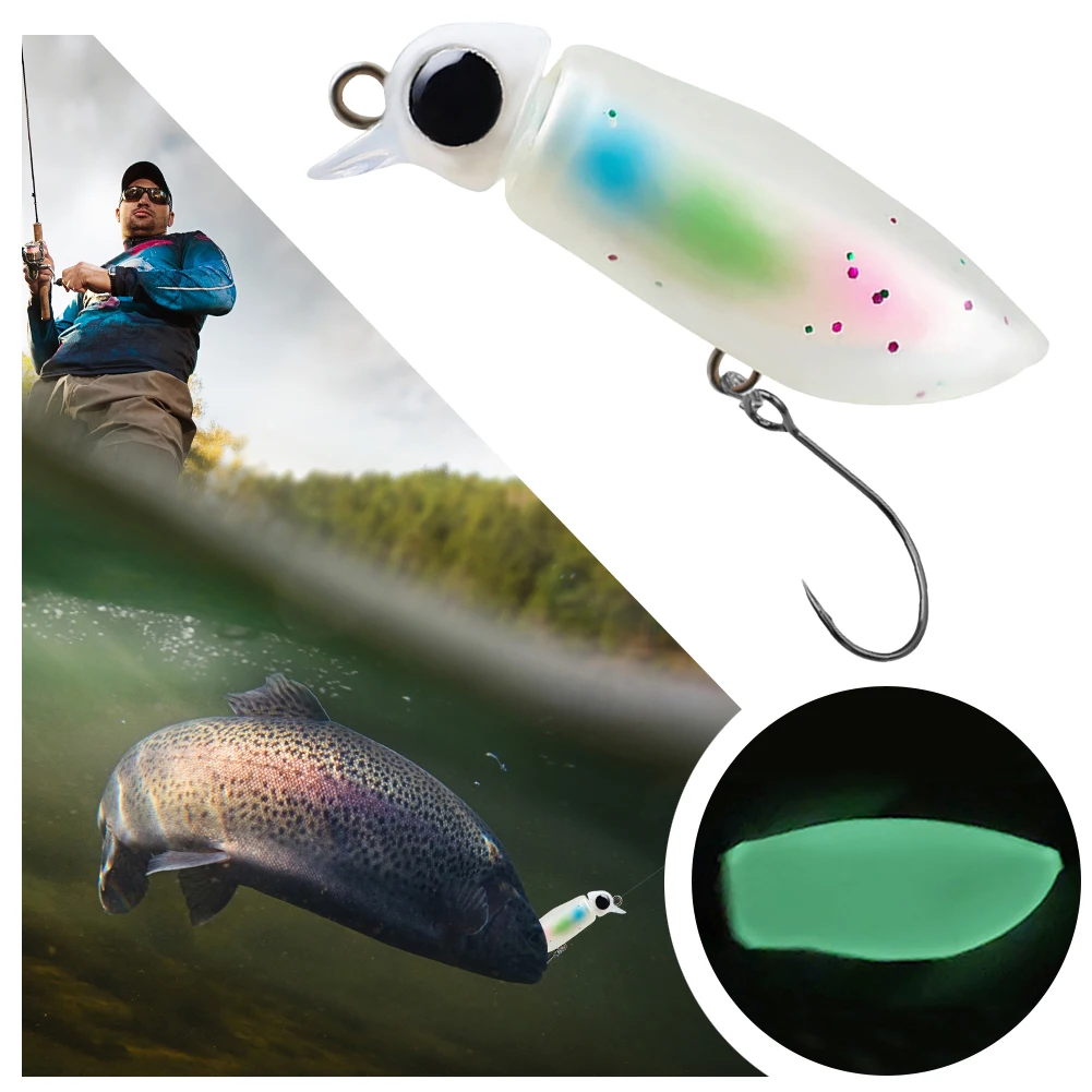 38mm 2.3g Richiamo di pesca Corpo in plastica morbida Esca in miniatura Mini galleggiante Richiamo di pesca alla trota per la pesca d'acqua dolce e d'acqua salata