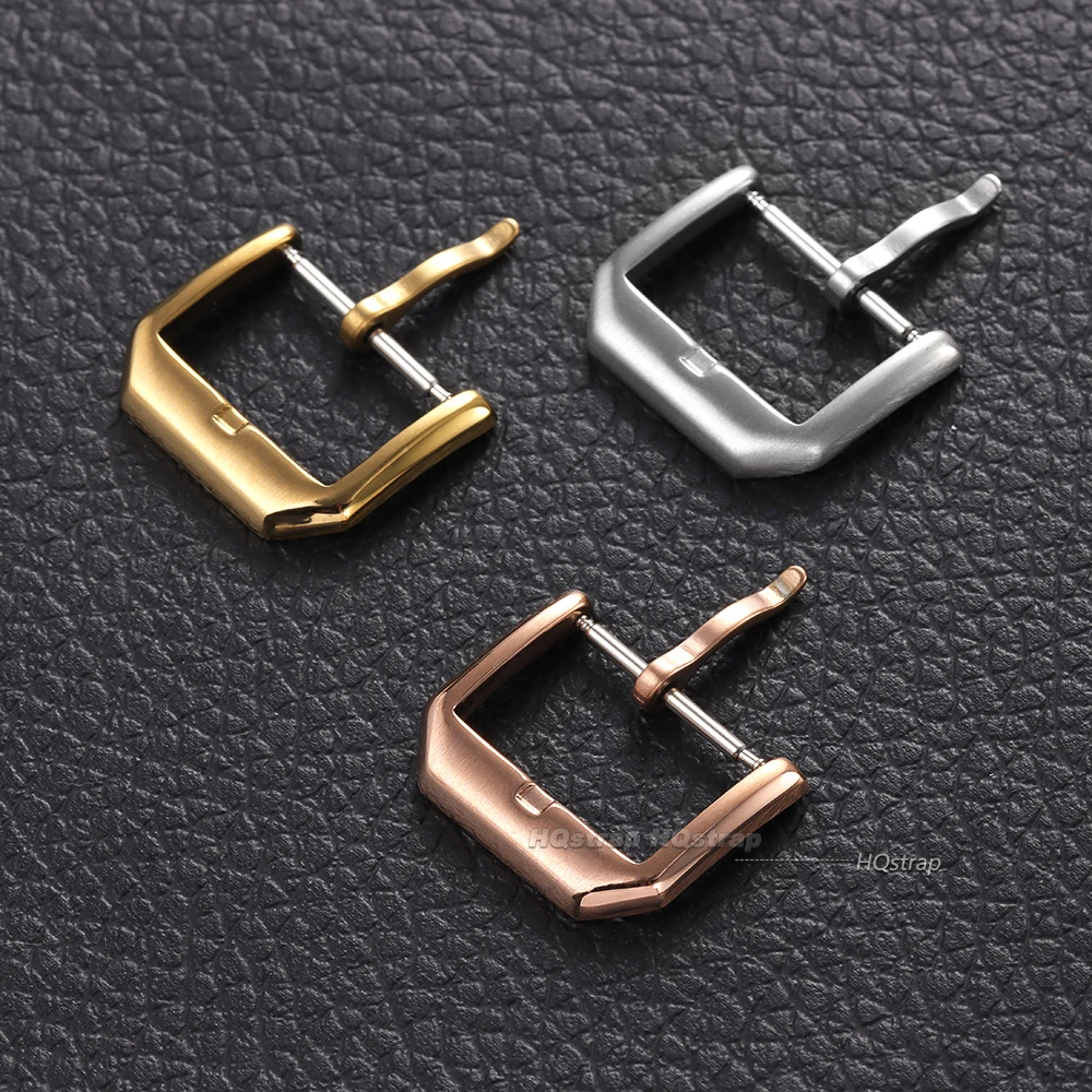 16mm 18mm 20mm Stainless Steel Watch Buckles Watchband Clasp Brushed Matte Replacement Watch Strap Buckle Silver Black Gold image 3