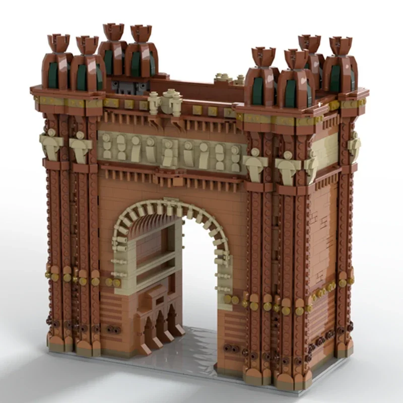 Décennie s de Construction Modulaires Moc, Modèle de Vue sur la Rue de la Ville, Technologie du Monument de Barcelone, Jouets à Assembler Soi-Même, Cadeaux de Noël