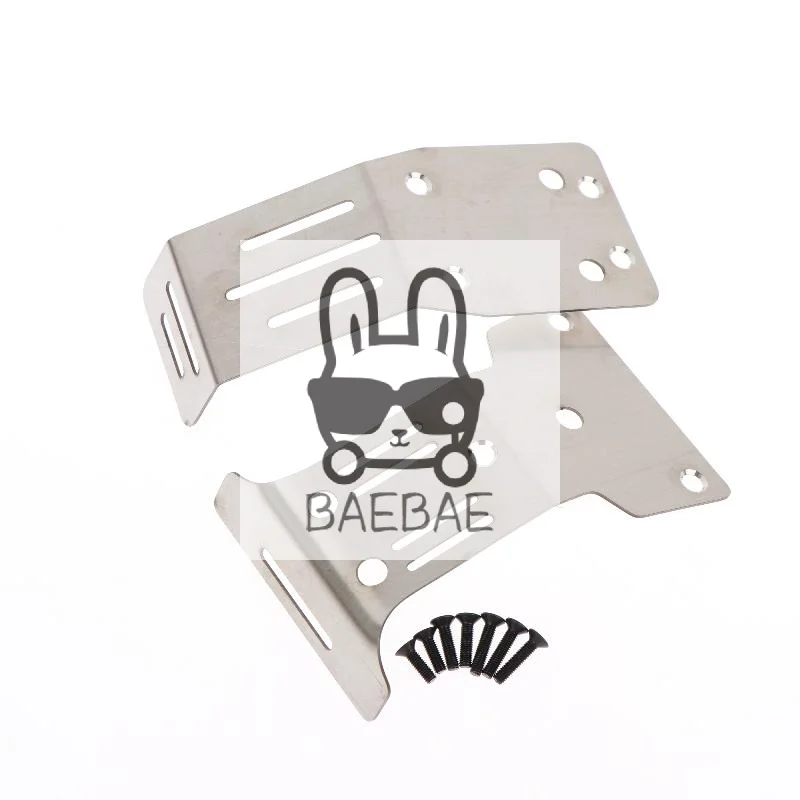 1 conjunto de proteção de armadura de aço inoxidável durável para carro tamiya nxgen dt04 58741 1/10 rc, peças de proteção contra acidentes, acessórios de carro de brinquedo