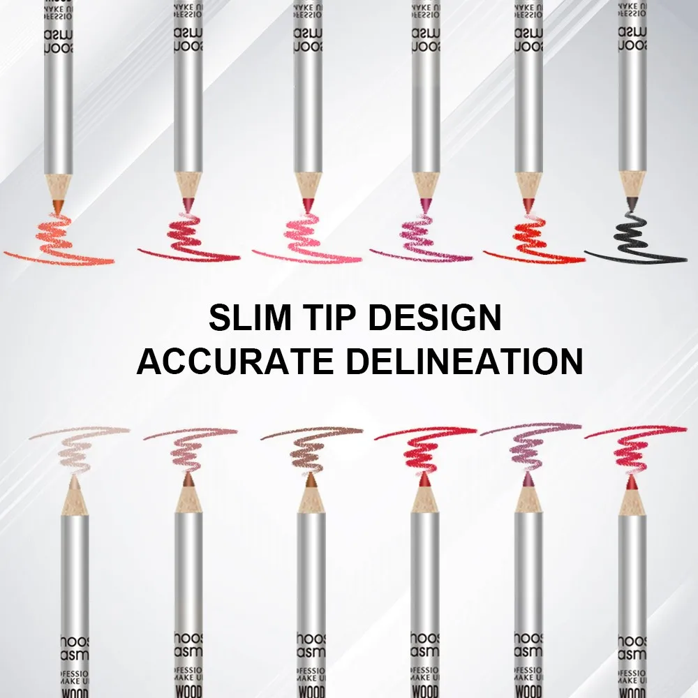 Delineador labial fosco luxuoso, aplicação suave e de longa duração para contorno e enchimento perfeitos, tons versáteis para todos os tipos de pele