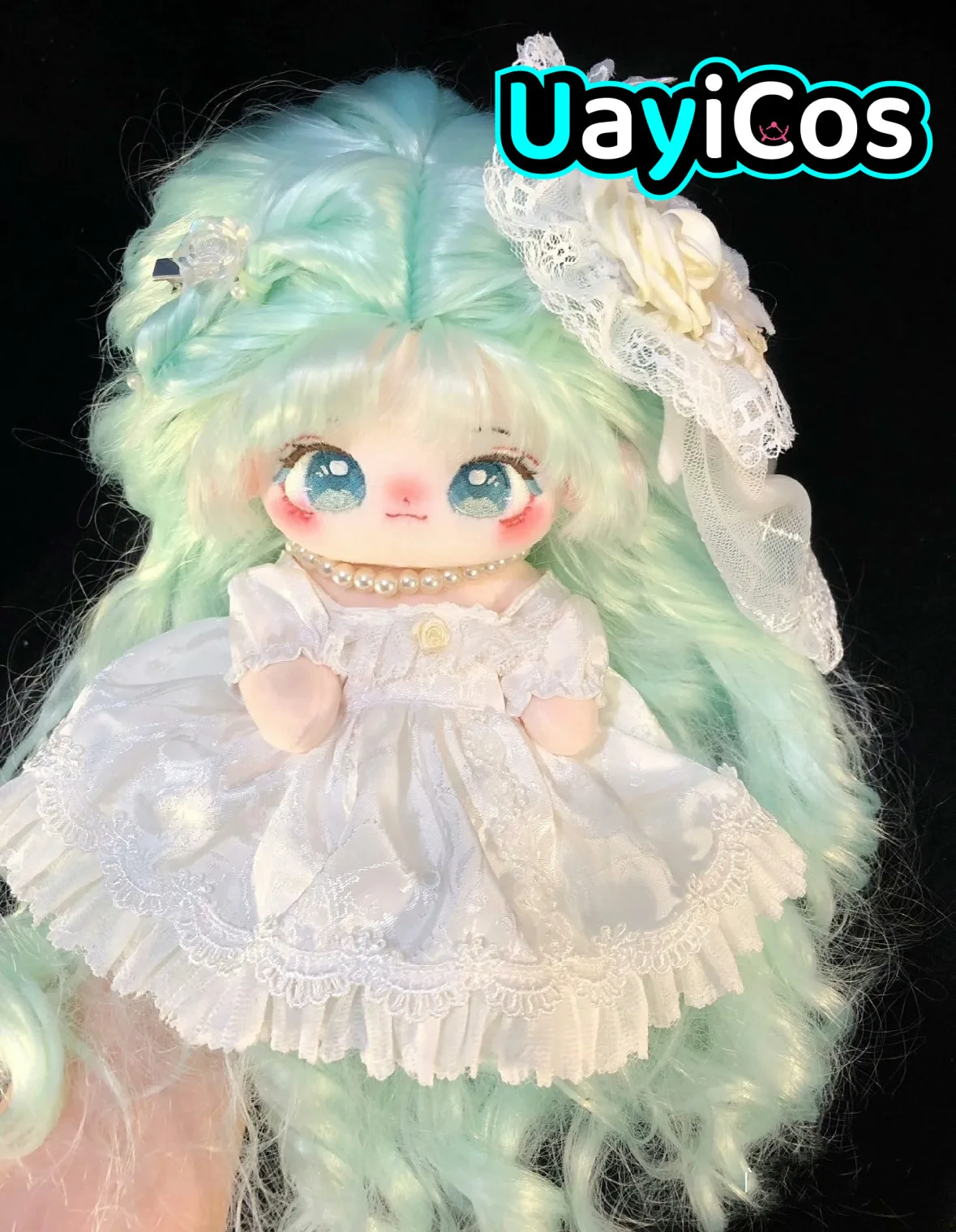 

Anime Angel Elf Princess Monster Blue Hair Blue Eyes Stuffed 20cm Cute Plushie Plush Pillows Cotton Doll Body Toy For Kids Gifts