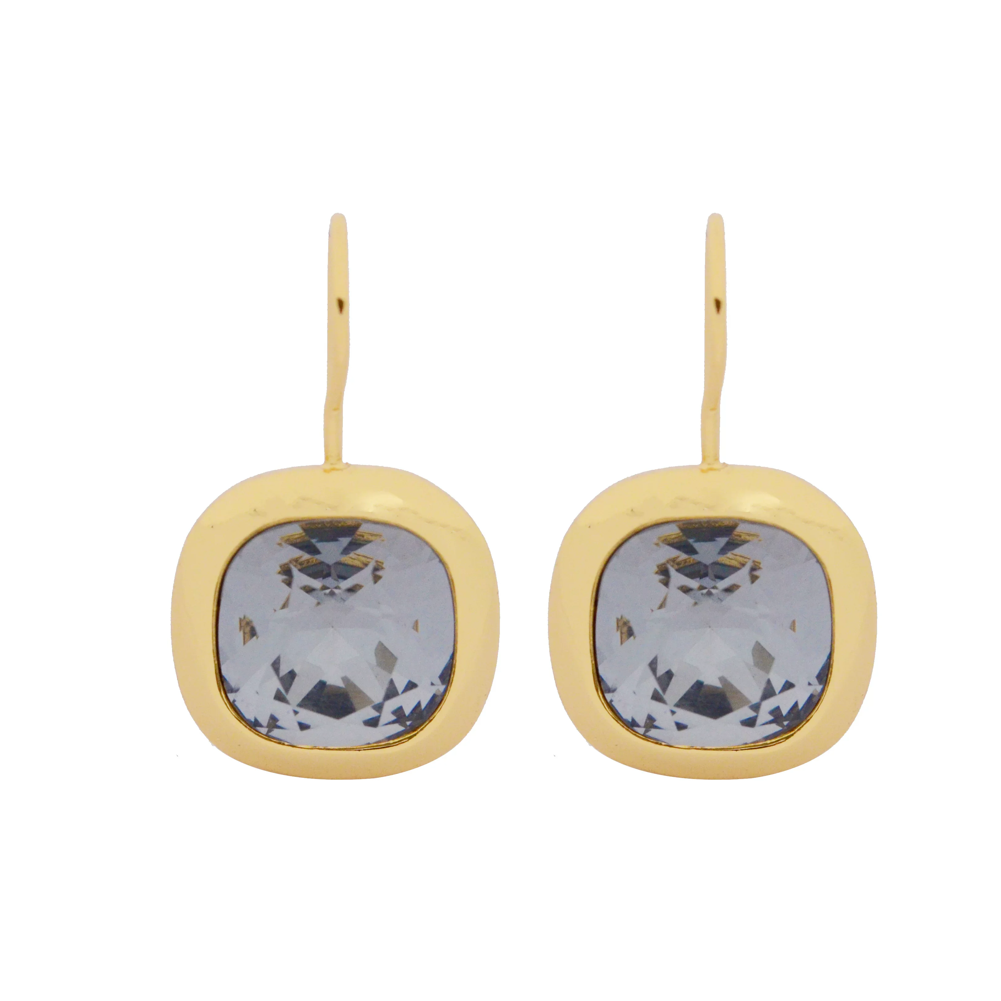 HOT SEELING DYRBERG/KERN Square Austrian Crystal Earrings Simple Fashionable Geometric Element Ear Hooks Earrings IN STOCK