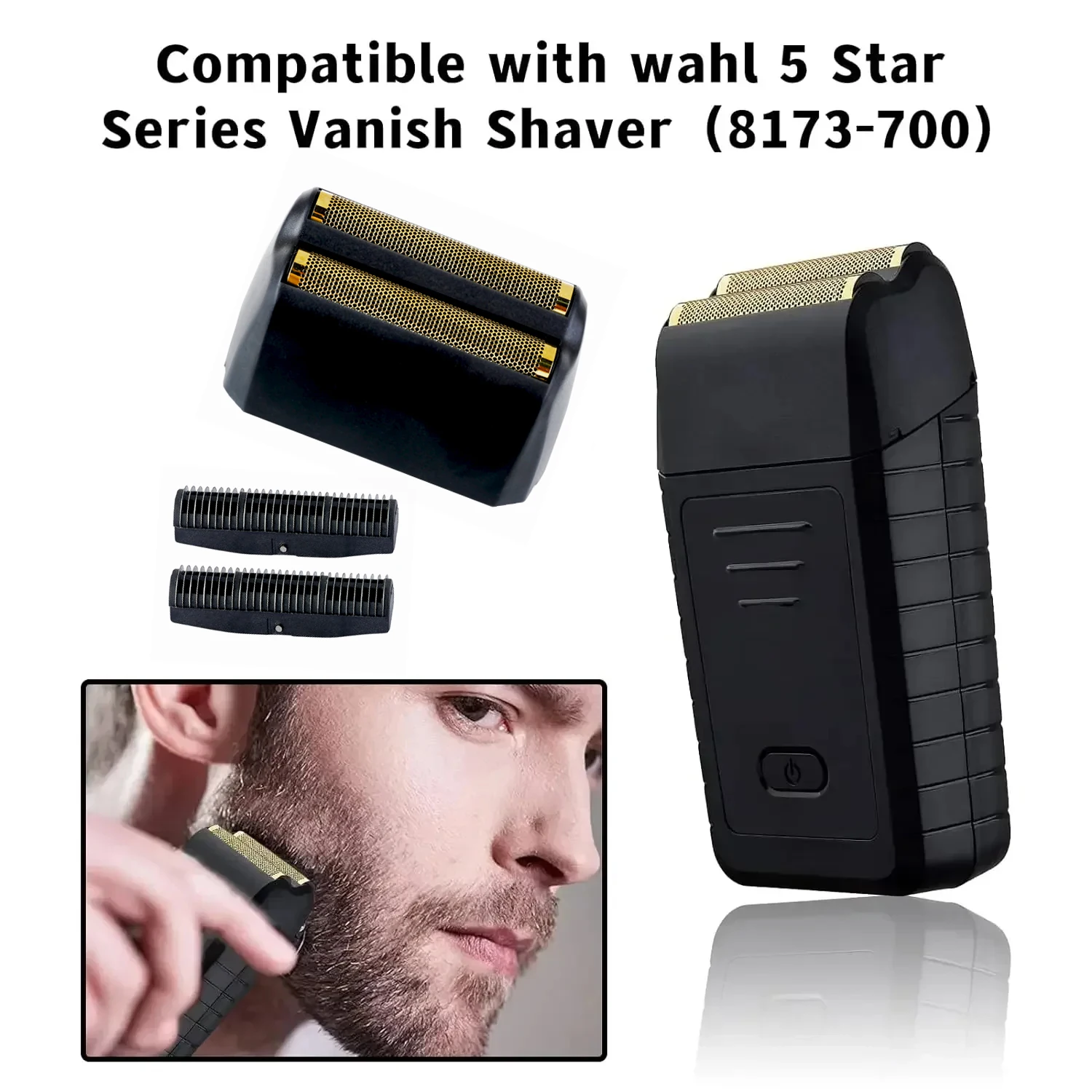 8173-700 Foil Shaver Replacement Head Professional Titanium Foil Cutter Blades Compatible For Wahl 5 Star Series Vanish Shaver