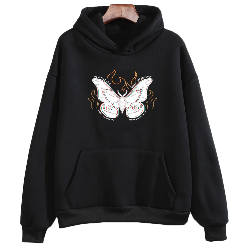 

Mothica Hooded Graphic Printing Hip Hop Comfortable Sweatshirt for Autumn/Winter Comic Fleece Clothing Moletom Hooded Pullovers