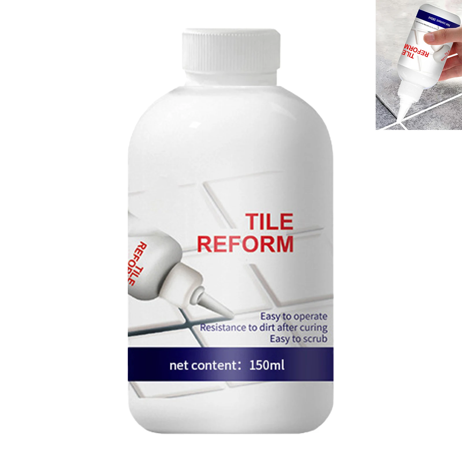 Household Ceramic Floor Tile Glue Practical No Damage Tile Durable Sealant Glue for Bathroom Shower Kitchen Floor Tile