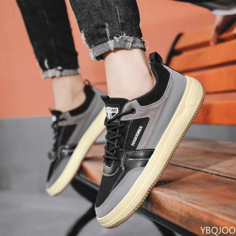 

Новая мужская обувь, дышащая стильная универсальная антисетчатая легкая спортивная обувь с мягкой подошвой для отдыха, мужская обувь на вулканизированной плоской подошве