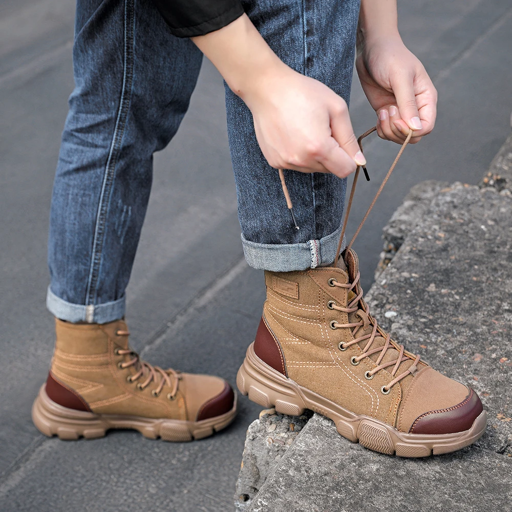 مستودع ، التعدين قماش أحذية عمل السلامة الرجال الصلب العمل أحذية رياضية أحذية غير قابلة للتدمير مكافحة سحق المضادة للثقب أحذية عمل الذكور