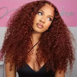 Reddish Brown Lace Frontal Wig Human Hair Pre Plucked 4X4 5x5 Curly Wigs 13X4 13x6 Colored Lace Front Human Hair Wigs for Women