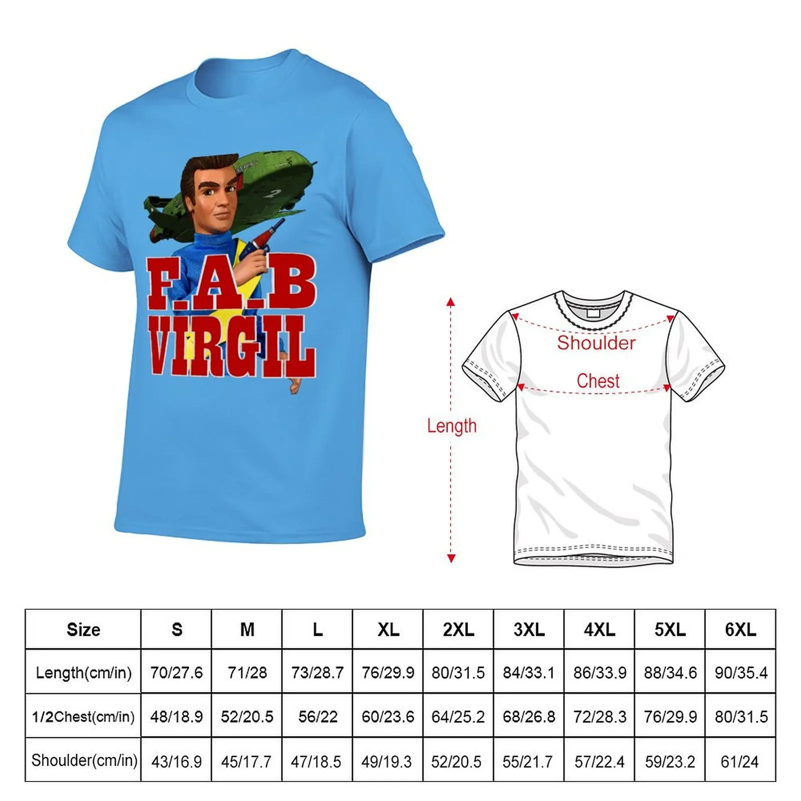 F.A.B. VIRGIL, Thunderbird 2 T-shirt cute clothes anime for a boy mens plain t shirts