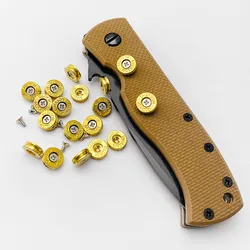 5PCS Brass Thumb Button Screw, Custom Grip Handle Screw For Commander CQC7 Folding Tool, 1Pc