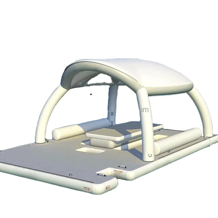 

Надувная плавающая платформа с палаткой, коммерческая док-станция, плавающий остров для отдыха на воде для морского озера, реки