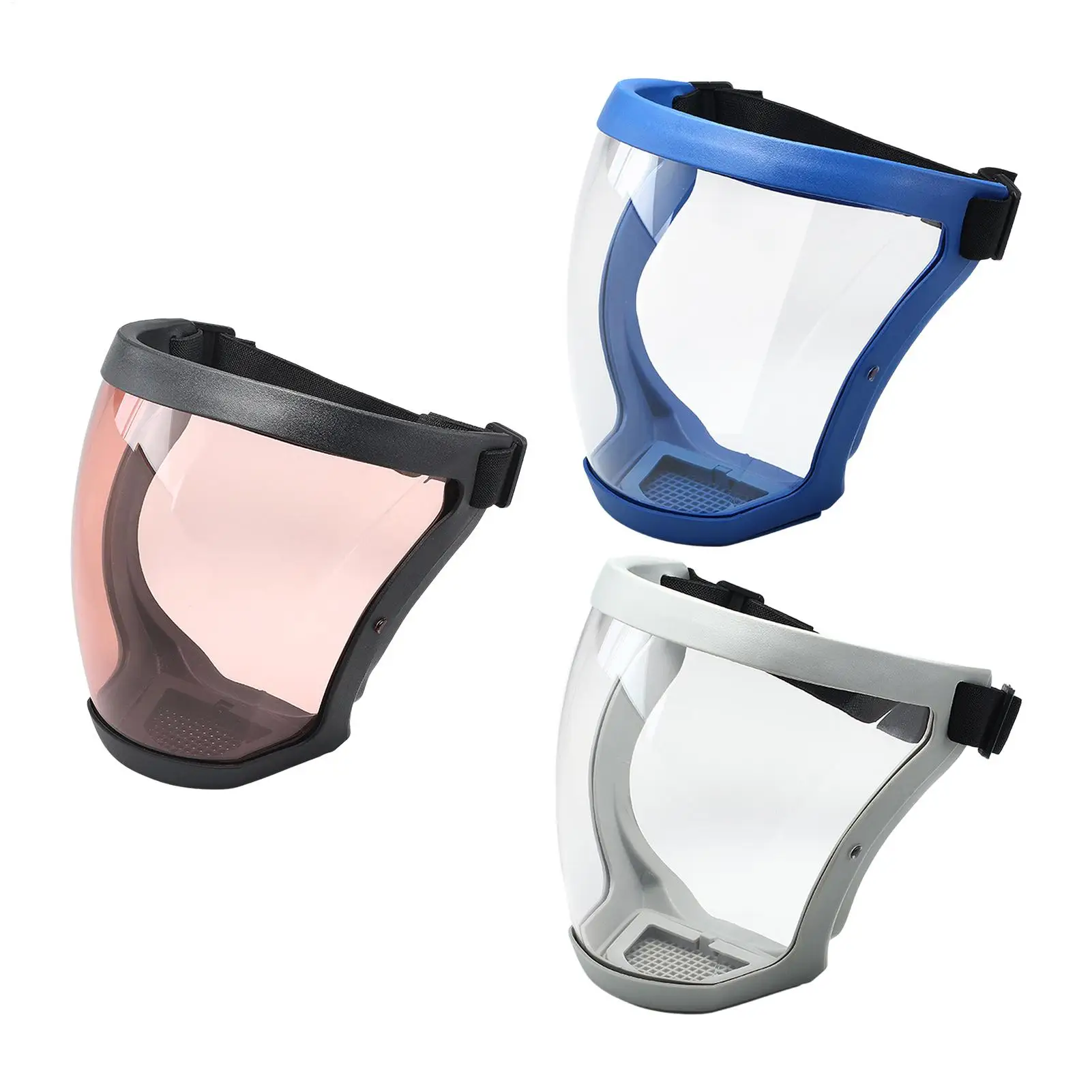 Dustproof Anti-fog Face Mask Adjustable Clear Protector Transparent Face Shield Cycling Sports Face Mask With 2 Filter pads