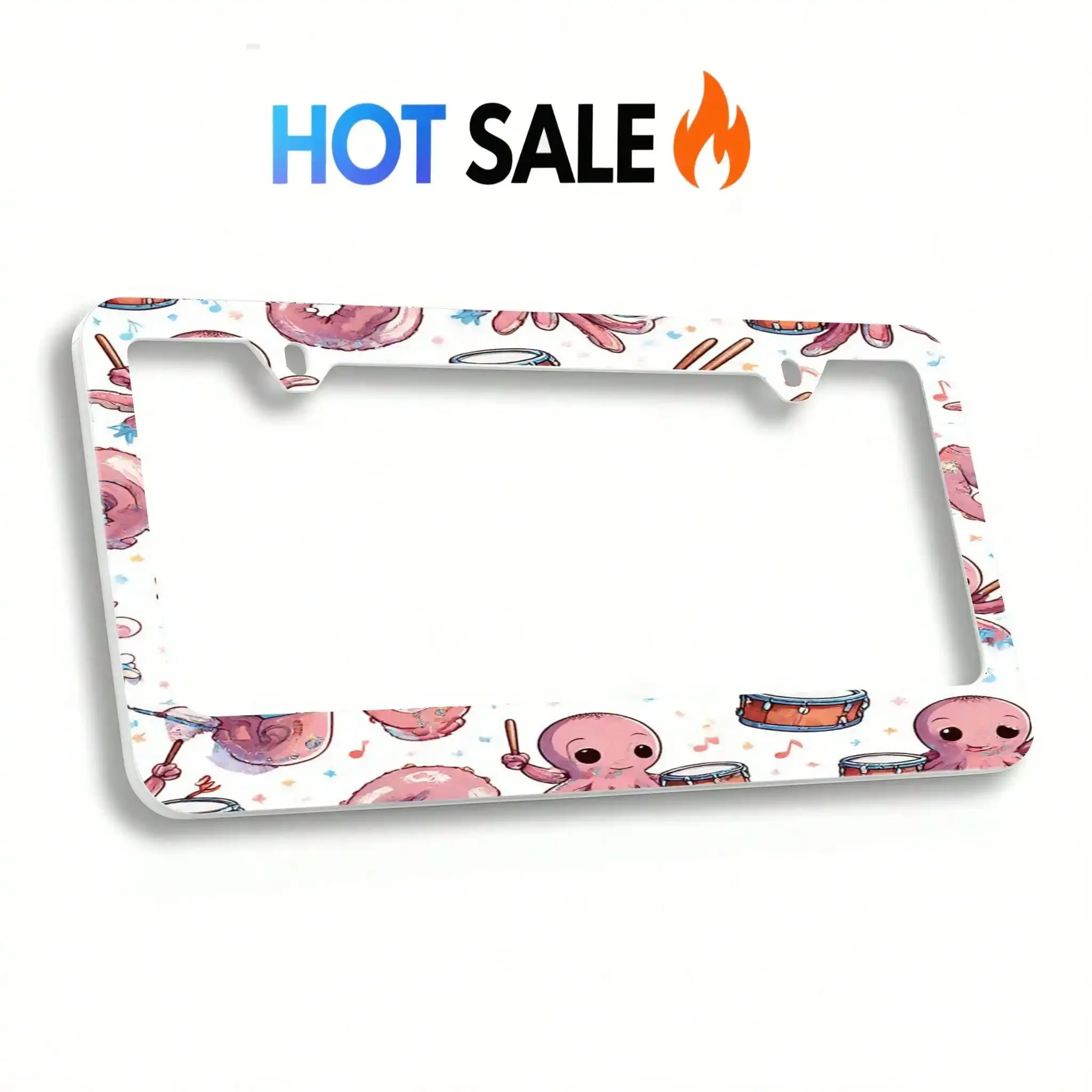 

Playful Kawaii Marine Musical Funfest, Aluminum Metal Rust-Proof Waterproof Car License Plate Frame For Standard US 12x6 Inch, Meets US Standards Suitable All Small, Pickups And Other Models