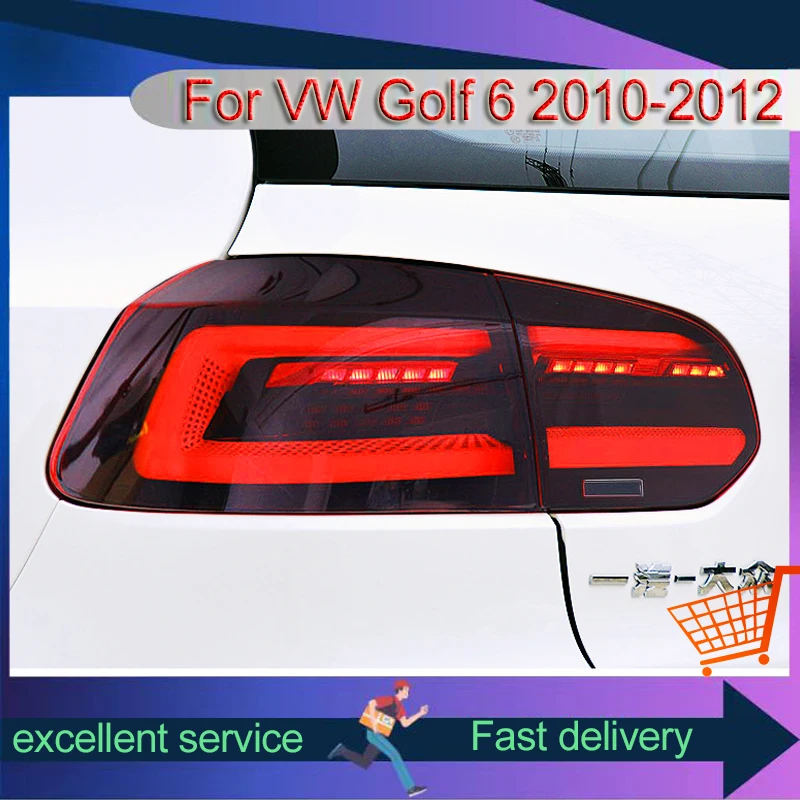 Car Styling For VW Volkswagen Golf 6 2010-2012 Tail Lamp Modified Golf 8 Style R20 Auto Turn Signal Taillights Tools Accessories