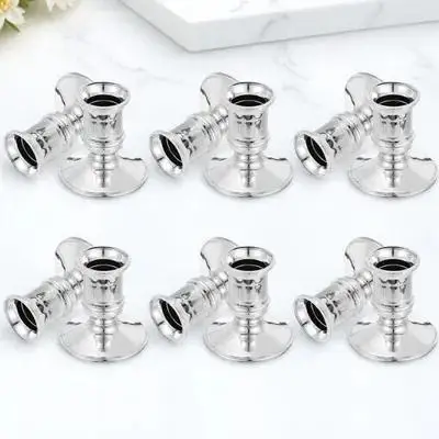 

12Pcs Decorative Candlestick Holders Indoor Tabletop Stand for Romantic Events Home Decor Base Decor for Bedroom