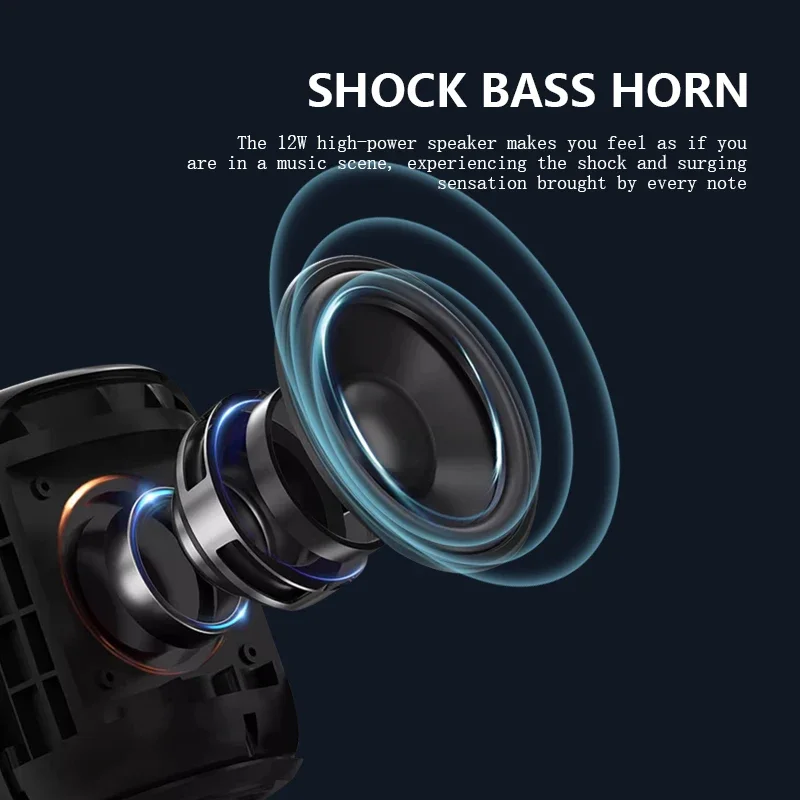 Speaker Bluetooth 5.3 Tahan Air Bass Yang Ditingkatkan Speaker Nirkabel Luar Ruangan Portabel Subwoofer 3D 360 ° Panggilan Suara Stereo Bluetooth