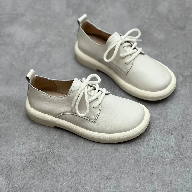 Genuine Leather Oxford Shoes Loafers For Women Sneakers Female Oxfords Luxury Flats Single Shoes Woman Spring Summer