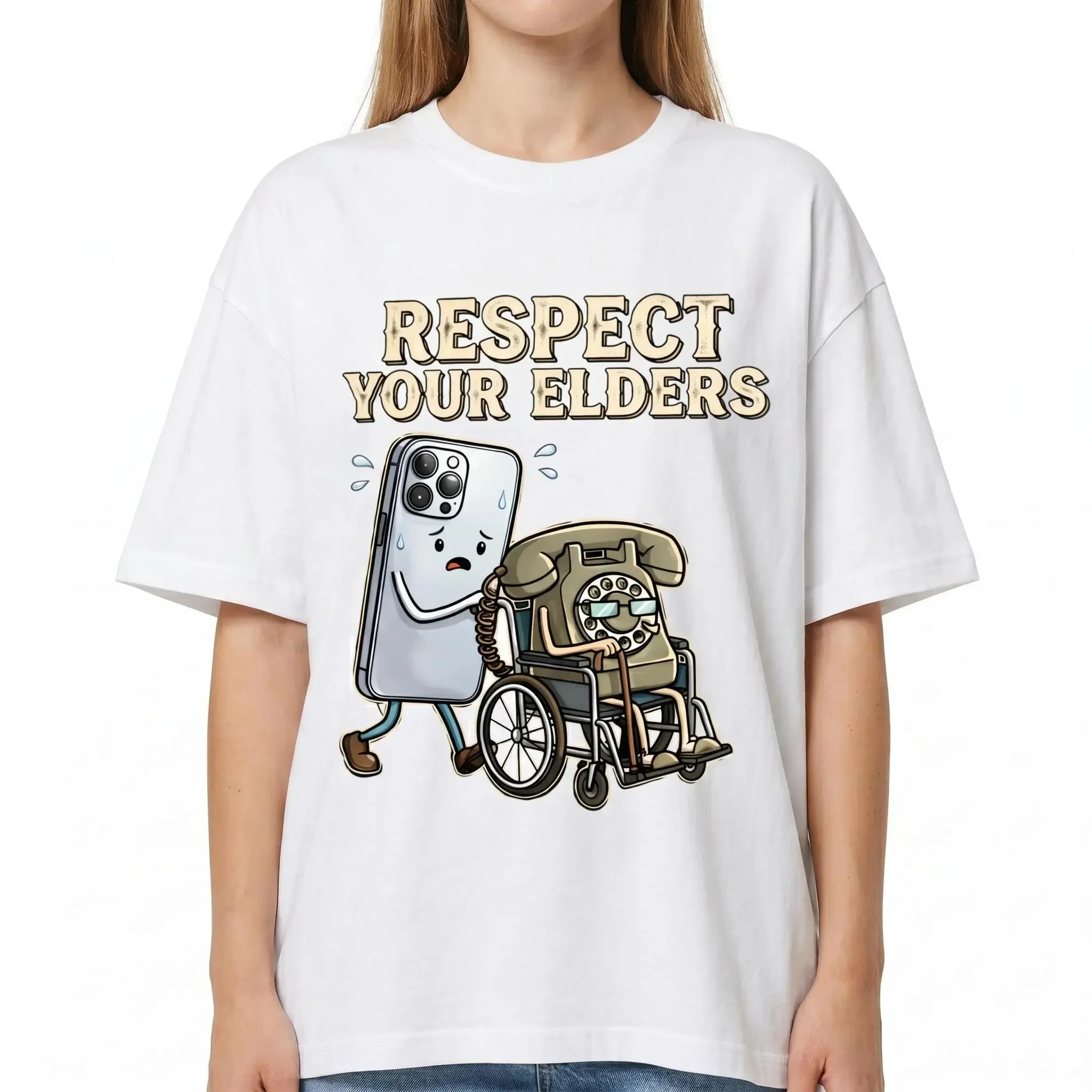 Short-Sleeve Casual Cotton Garment - Soft Round Neck Unisex Cut Vintage Tee, 