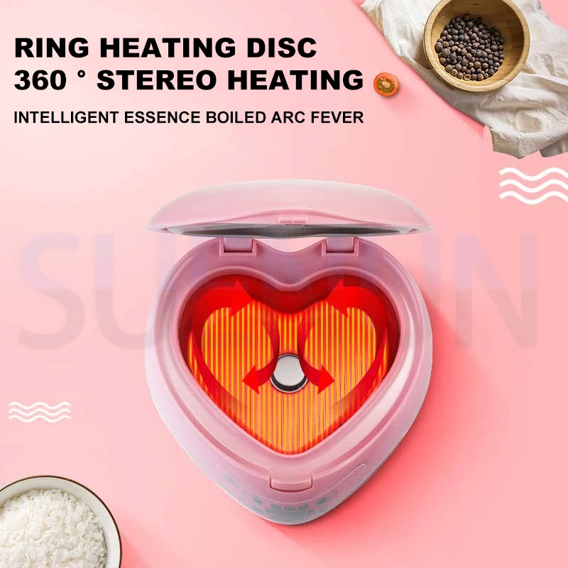 Heart Shaped Rice Cooker Home Multifunctional Rice Cooker Can Be Used For Desserts Soupand Can Be Reserved For Reservation 1.8L