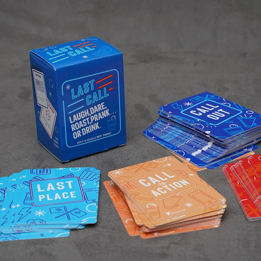 Last Call Drinking Card Game Hilarious Card Game for Parties Drink Laugh Dare Game Cards for Parties and Group Game
