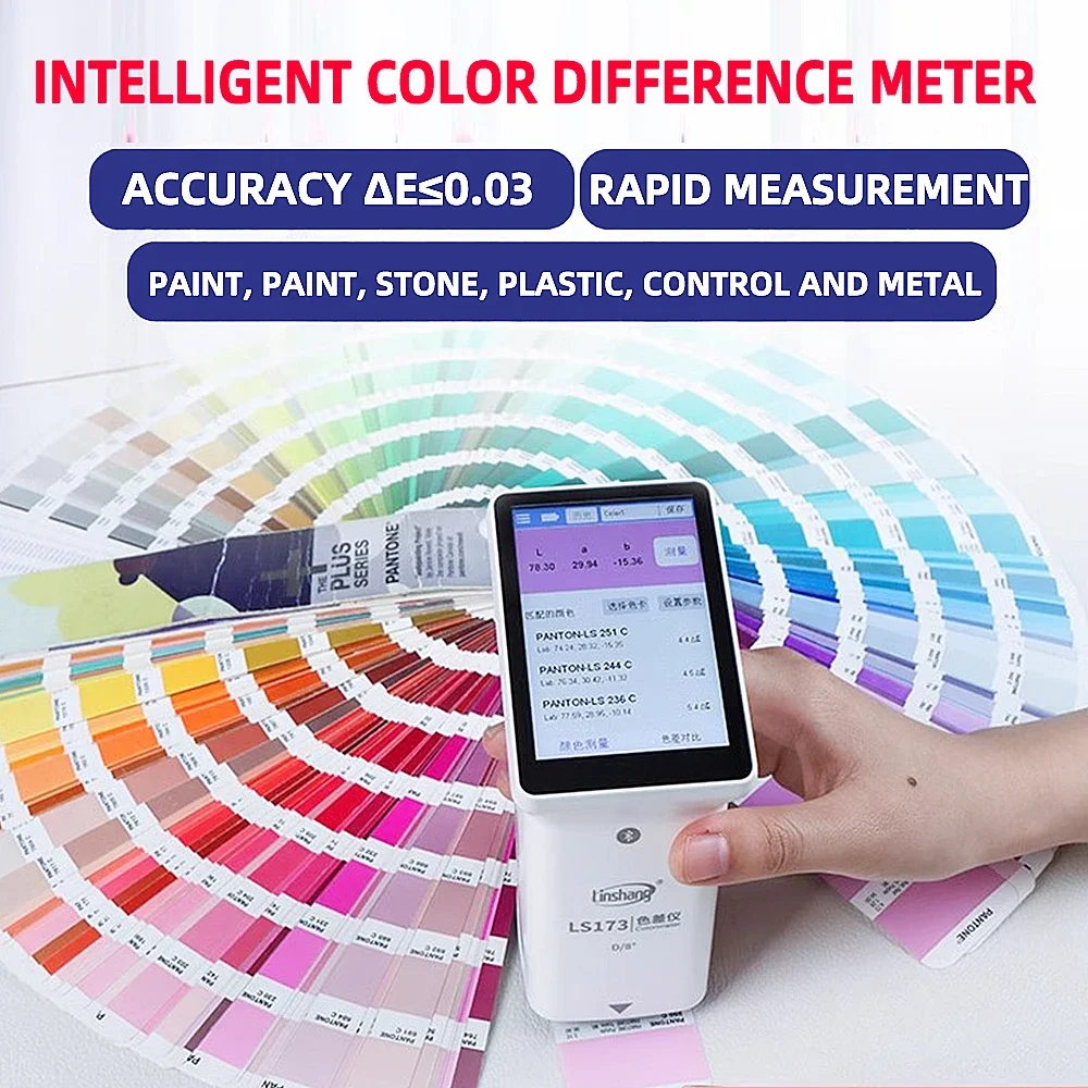 LS173 Color Difference Meter High Precision Plastic Metal Textile Paint Printing Coating Portable Color Difference Tester