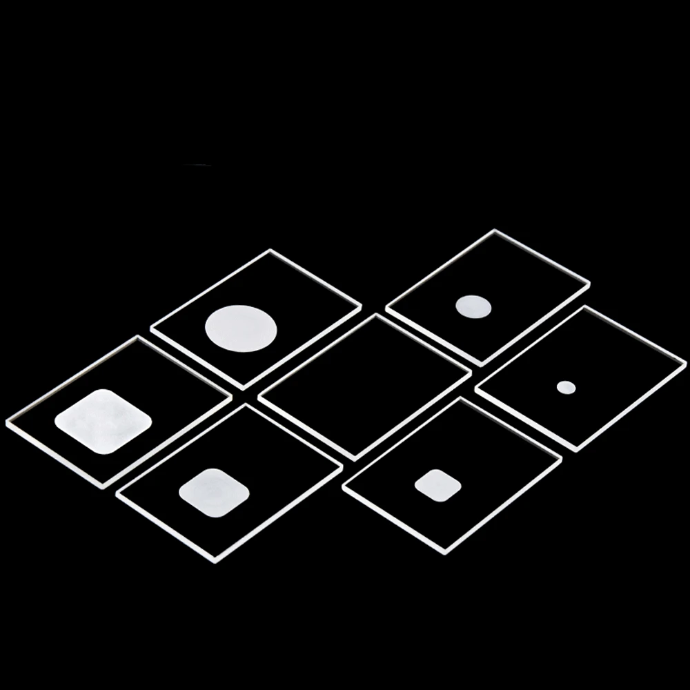 50mm X 35mm X 2mm Quartz Glass Slide XRD Sample Groove Test Plane Window Frosting For X-ray diffractometer