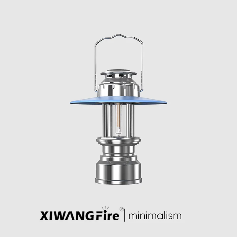 Outdoor Vintage LED Camping Lantern Portable Handheld Emergency Lighting Atmosphere Lamp Charger Design for Tent Outdoor