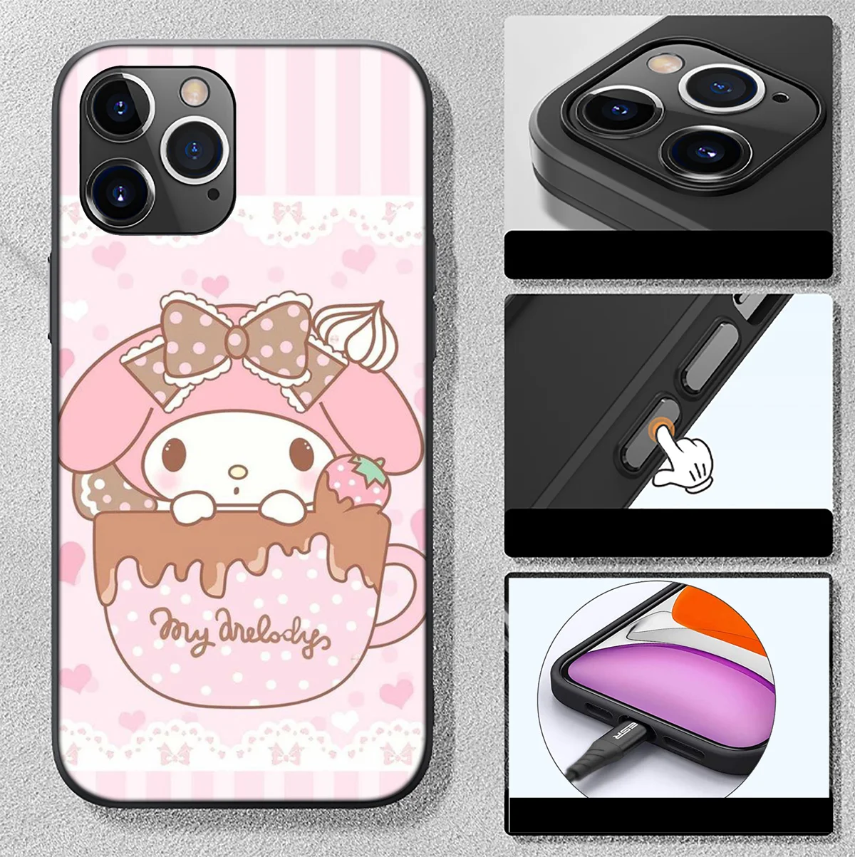 F-124 casing ponsel baru kartun My Melody untuk Samsung Galaxy S20 Lite S7 A8 A9 A21s M21 A31 M31 M51 Plus 2018 Edge