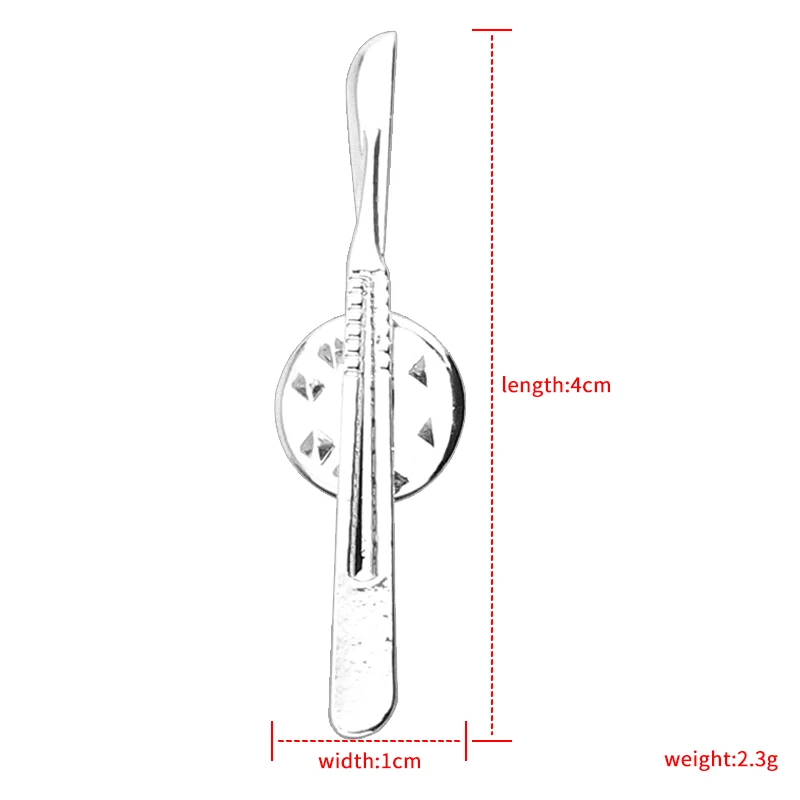 Silver Color Scalpel Pin the Doctor Knife Brooches Jewelry Gift for Surgeon Nurse Medical Chemistry Adornment Necklaces Jewelry
