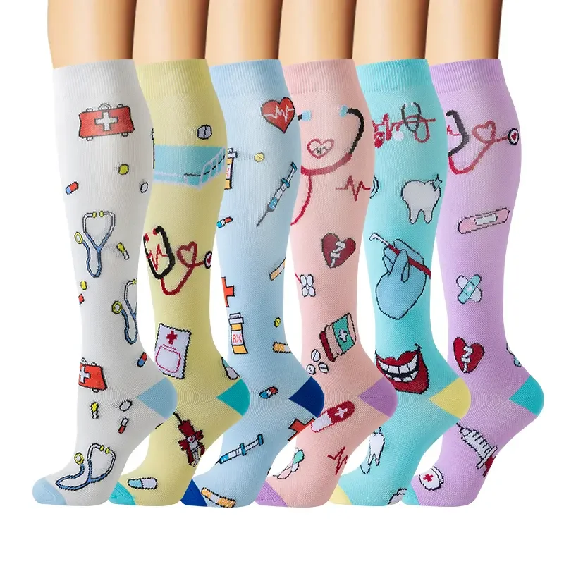 MhzyCaus 6 Pairs Calf Compression Socks – Perfect for Running, Gym, Yoga & All-Day Comfort, Breathable & Moisture-Wicking