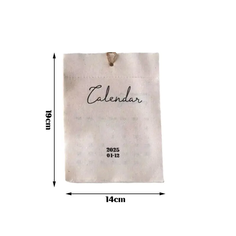 Wall Calendar Decorative English Canvas Calendar Office Home Decor Prop Efficient Planner Deadline Planners Office Home Decor