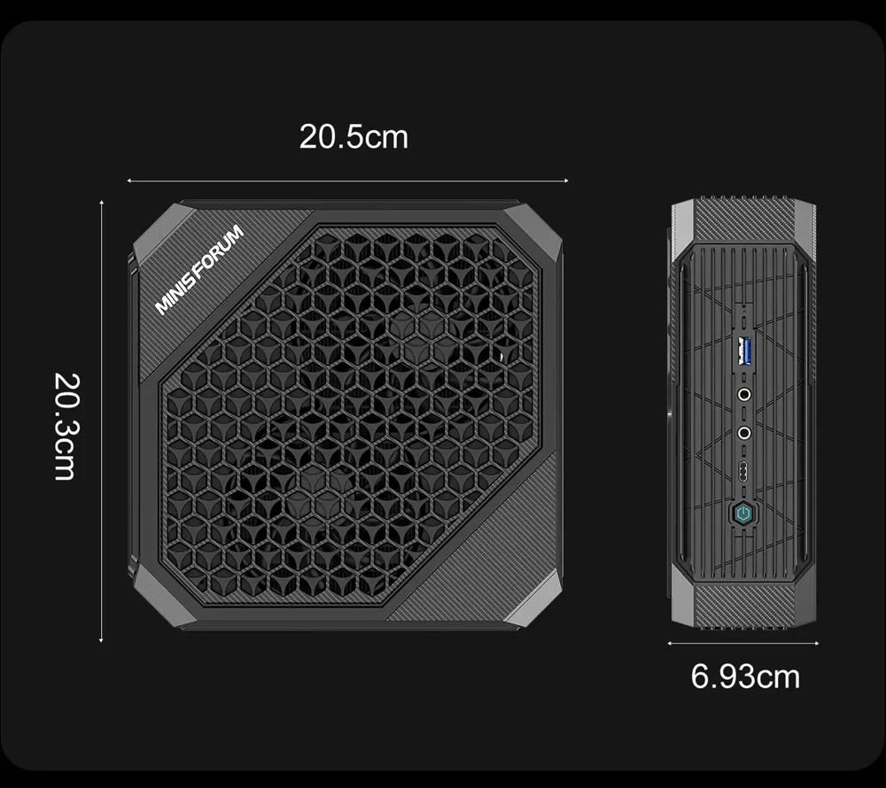 Imagem -04 - Minisforum-mini pc Dedicado Computador Desktop Gaming 8g rx 6600m Windows 11 Amd Ryzen Radeon Amd 6900hx Ddr5 Hdmi Usb4