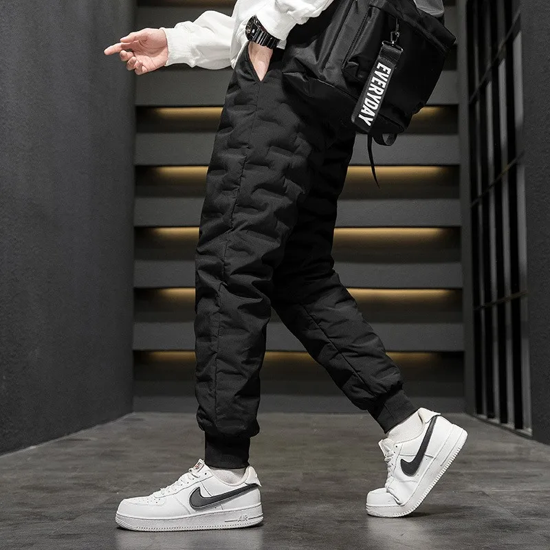 الرجال أسفل Fce اصطف الثلوج السراويل الشتاء ملابس خارجية مقاوم للماء الباردة برهان بناطيل كاجوال Harajuku Sle فضفاضة تناسب السراويل الطويلة