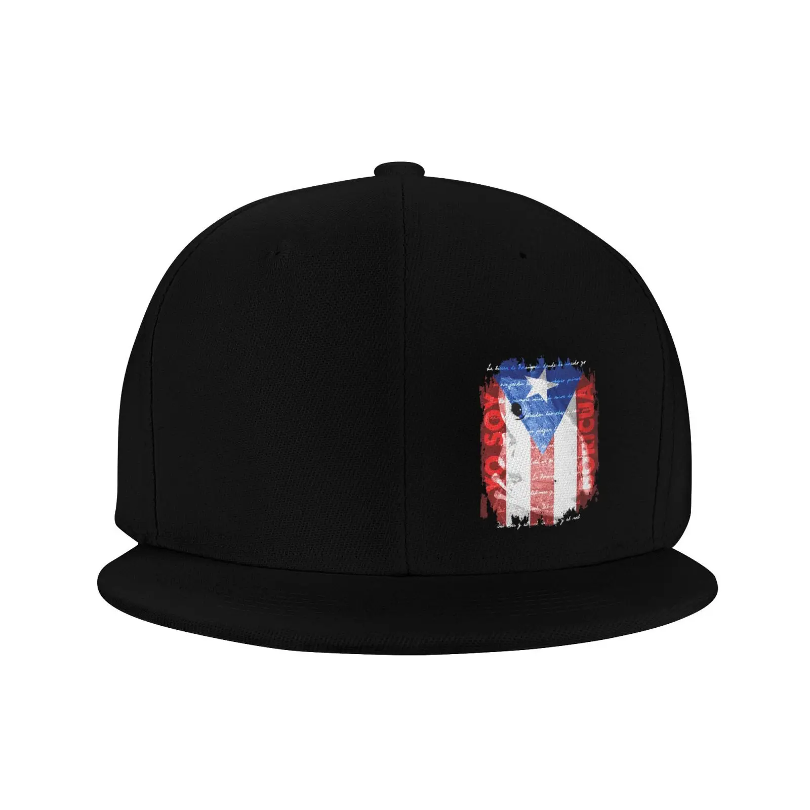 Vintage Puerto Rico Flag Snapback Cap One Size Fits Most Hip Hop Flat Brim Unisex Casual Sun Hat for Men Women