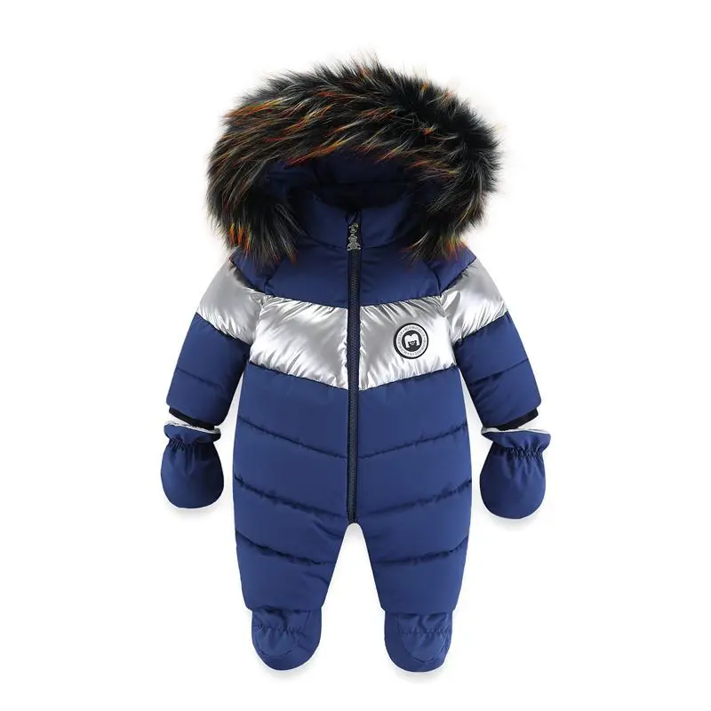 winter baby jacket plus velvet baby girl Rompers snow-proof down cotton baby boy Romper newborn toddler jumpsuit baby clothes