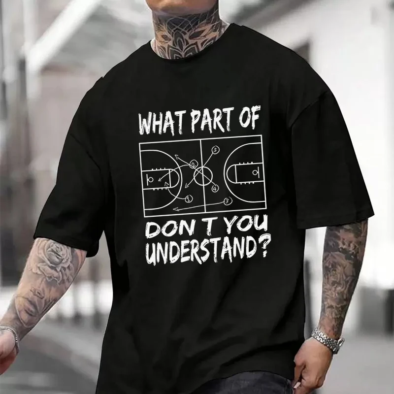 

Мужская и женская летняя футболка из 100% хлопка с принтом баскетбольной площадки, свободного кроя, с коротким рукавом, повседневная базовая футболка с круглым вырезом