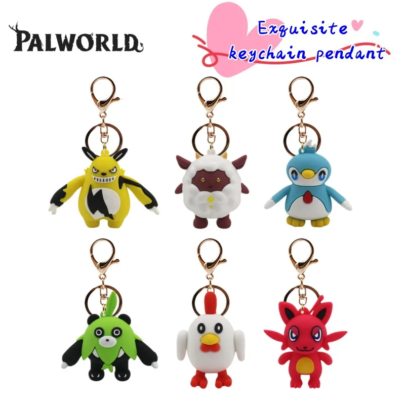 Nouveau Palworld Chikipi Cryolinx Porte-clés Pendentif Poupée, Haute Valeur Esthétique, Dessin Animé Créatif, Exquis à Suspendre sur Sac à Dos, Simple et Polyvalent