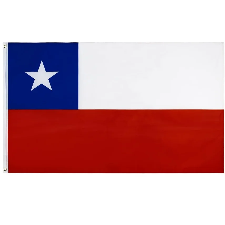 

1pc CL Chilean National Flag 3*5ft 90*150cm Chile Flag 100% Polyester Banner With 2 Grommets For Hanging Home Decor Room Decor