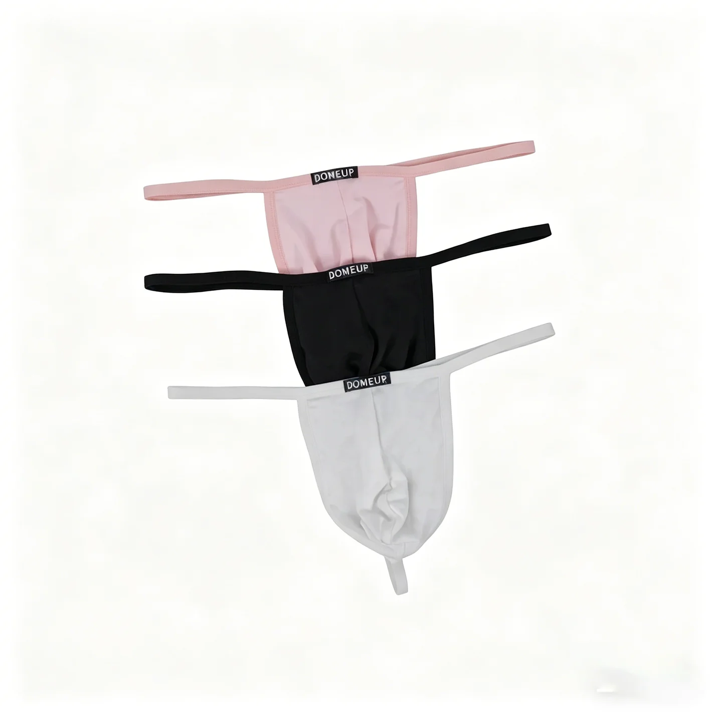 

Мужские трусы-стринги DOMEUP, 3 шт., с тонкими ремешками, из мягкого хлопка, сексуальные, с низкой посадкой, дышащие, G-стринги