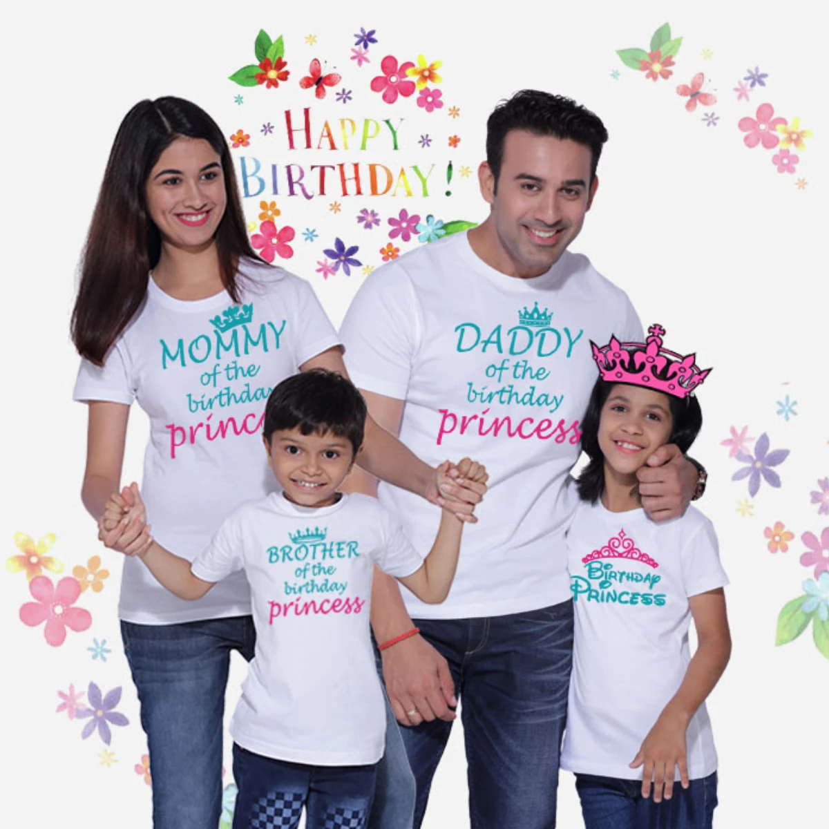 

Prince Princess Birthday Family T Shirt Family Matching Outfit Family Birthday T-shirts