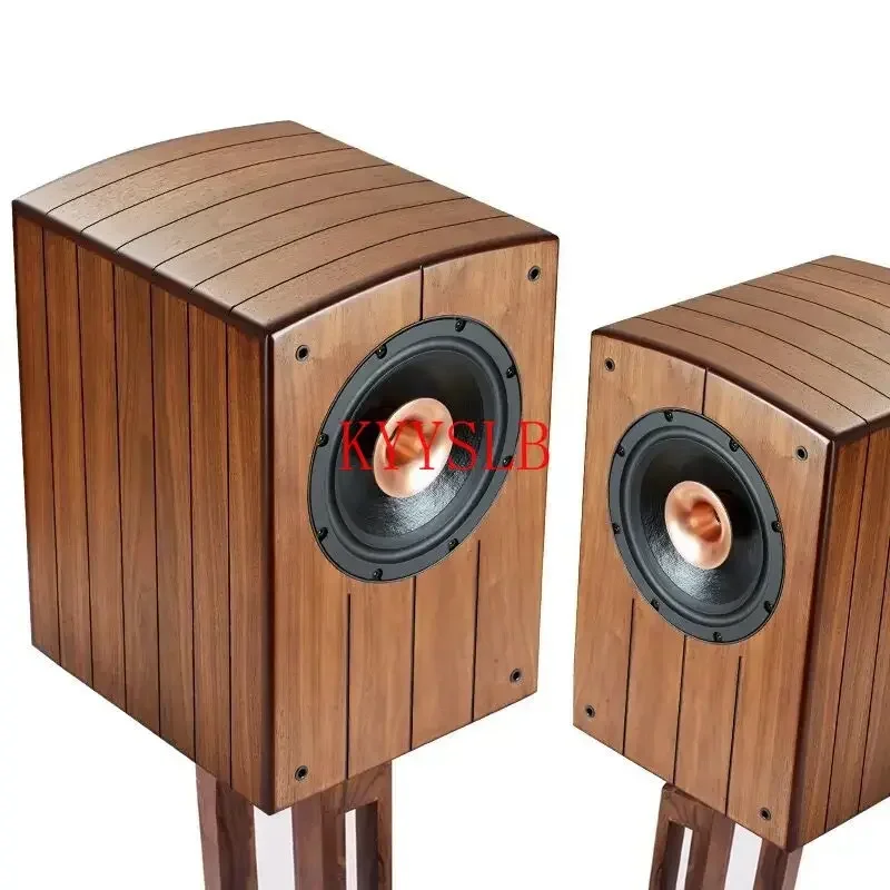 100W 8 Inch Coaxial HiFi Bookshelf Speaker Fever Passive Speaker Home High Power Bass High Fidelity High-end Desktop Speaker